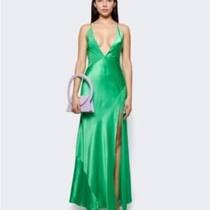 Copied - NEW Sergio Hudson women silk long dress size 2 US Retail 2885$
